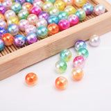 8mm Mermaid Gradient Round Acrylic Pearls Spacer Beads for DIY Jewelry Making