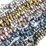 Hematite Irregular Gravel Loose Beads for Jewelry Making 15''