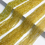Yellow Zircon Beads Cubic Zirconia Rhinestone Spacer Beads