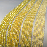 Yellow Zircon Beads Cubic Zirconia Rhinestone Spacer Beads