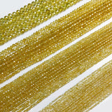 Yellow Zircon Beads Cubic Zirconia Rhinestone Spacer Beads