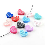 10pcs Wooden Spacer Heart Beads (I love mummy) for Jewelry Making
