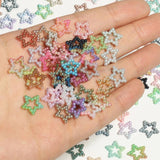 100/200pcs Multicolor Star ABS Hollow Pearl Loose Beads DIY Crafts