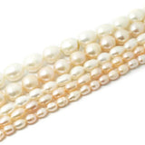 35.5cm Pink Freshwater Pearl Rice Shape Beads Strand for DIY Jewelry Making