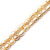 35.5cm Pink Freshwater Pearl Rice Shape Beads Strand for DIY Jewelry Making