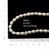 35.5cm Pink Freshwater Pearl Rice Shape Beads Strand for DIY Jewelry Making