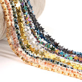 Multicolor Star Shape Hematite Stone Beads Round Spacer Beads 6 8mm