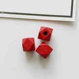 20Pcs Natural Wood Beads 12/16/20mm Geometric Spacer Loose Bead