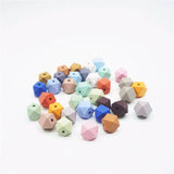 20Pcs Natural Wood Beads 12/16/20mm Geometric Spacer Loose Bead