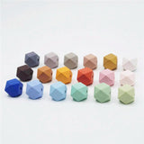 20Pcs Natural Wood Beads 12/16/20mm Geometric Spacer Loose Bead