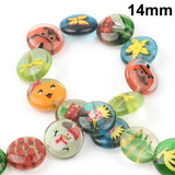 Oblate Lampwork Glass Beads Pendant Loose Beads For Jewelry Making