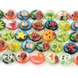 Oblate Lampwork Glass Beads Pendant Loose Beads For Jewelry Making
