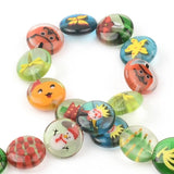 Oblate Lampwork Glass Beads Pendant Loose Beads For Jewelry Making