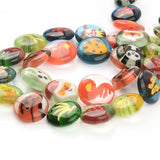 Oblate Lampwork Glass Beads Pendant Loose Beads For Jewelry Making