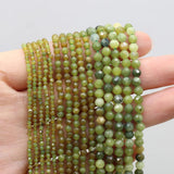 2 3 4mm Canadian Jade Nephrite Micro Faceted Loose Beads for Jewelry Making