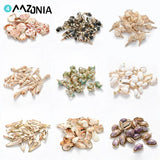 5pcs Natural Conch Shell Charms Pendant for DIY Jewelry Making
