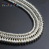 Natural Silver Hematite Spacer Beads 4/6/8mm