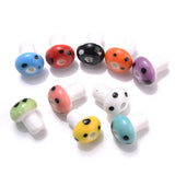10/20/30pcs Mixed Ceramic Beads Mushroom Spacer for DIY Jewelry Making