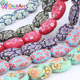 OlingArt 27MM 8pcs Soft Ceramic Clay Beads for DIY Bracelet Making
