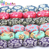 OlingArt 27MM 8pcs Soft Ceramic Clay Beads for DIY Bracelet Making