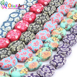 OlingArt 27MM 8pcs Soft Ceramic Clay Beads for DIY Bracelet Making