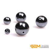 10 Pcs Natural Hematite Round Beads DIY Jewelry Earring Accessory Spacer Beads