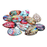 20Pcs Mixed Photo Glass Drop Cabochons Jewelry Supplies