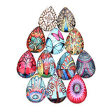 20Pcs Mixed Photo Glass Drop Cabochons Jewelry Supplies