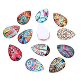 20Pcs Mixed Photo Glass Drop Cabochons Jewelry Supplies