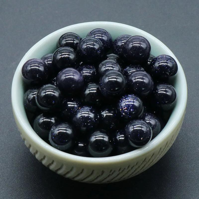 10pcs 8mm Natural Stone Ball Beads No Hole Agate Charms for DIY Jewelry Making