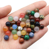 10pcs 8mm Natural Stone Ball Beads No Hole Agate Charms for DIY Jewelry Making