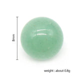 10pcs 8mm Natural Stone Ball Beads No Hole Agate Charms for DIY Jewelry Making
