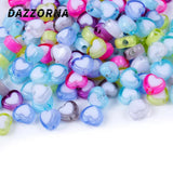 100-400Pcs 4x7mm Heart Acrylic Beads Spacer Jewelry Making DIY Bracelet