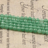3mm Green Aventurine Faceted Seed Round Beads 15 Inches