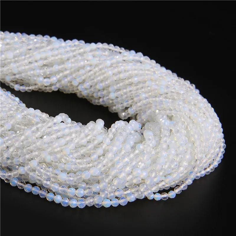 Natural Faceted Opal Beads 2/3/4mm Round Opalite Spacer Bead
