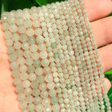 Green Aventurine Faceted Stone Beads for Jewelry Making