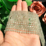 Green Aventurine Faceted Stone Beads for Jewelry Making