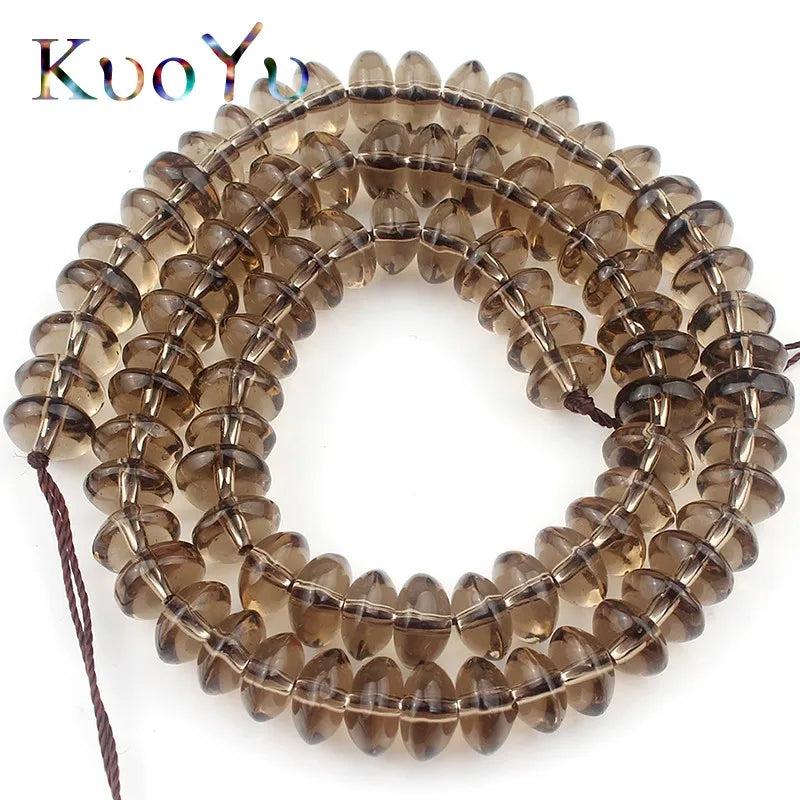 Smoky Quartz Spacer Beads 15 Strand 6/8/10mm