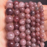 Natural Stone Strawberry Quartz Bead Loose Spacer Beads 15-Inch