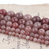 Natural Stone Strawberry Quartz Bead Loose Spacer Beads 15-Inch