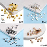 30pcs Mixed Heart Brass Spacer Beads for DIY Jewelry Making