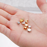 30pcs Mixed Heart Brass Spacer Beads for DIY Jewelry Making