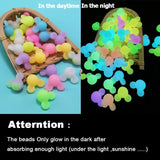 20pcs Silicone Beads Hexagon Glow Dark DIY Necklace BPA Free