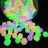 20pcs Silicone Beads Hexagon Glow Dark DIY Necklace BPA Free