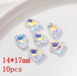 10PCS Rainbow Crystal Beads Bulk Items for Jewelry Making