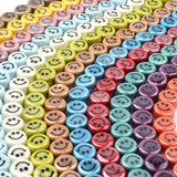 10mm Smiley Ceramic Beads Multicolor Round Flat DIY Jewelry Making