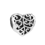 10Pcs Silver Life Tree Heart Charms Beads Pendant DIY Bracelets Necklaces