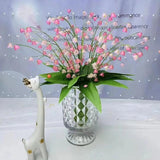 50Pcs Frosted Lily Of The Valley Flower Loose Beads Acrylic Abs Pearl Beads