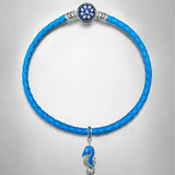Enamel Bead CZ Pendant Fit DIY Silver Bracelet Jewelry Making