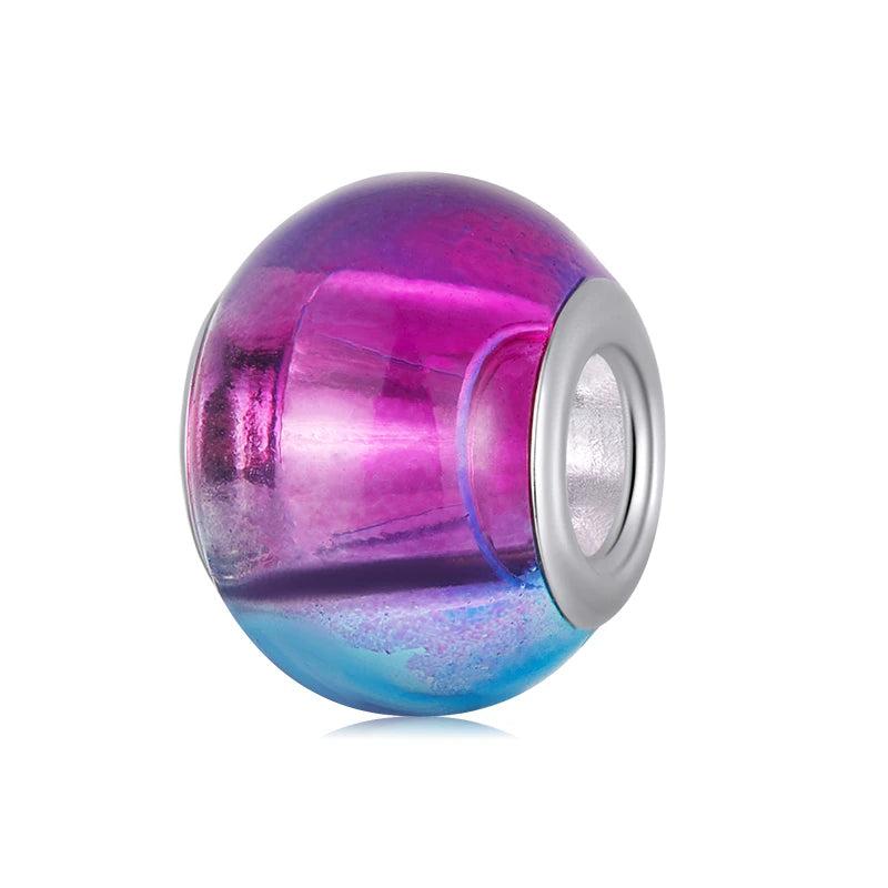 Copper Rainbow Spacer Charms Beads Pendant for DIY Jewelry